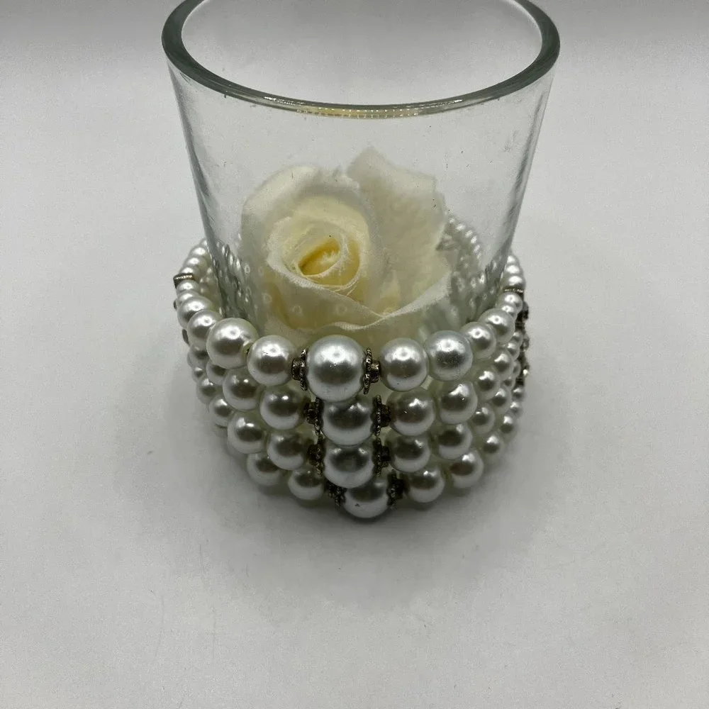 Pearl Bracelet 4 Strand Pearl Cuff Bracelet Brand New Fits ALL